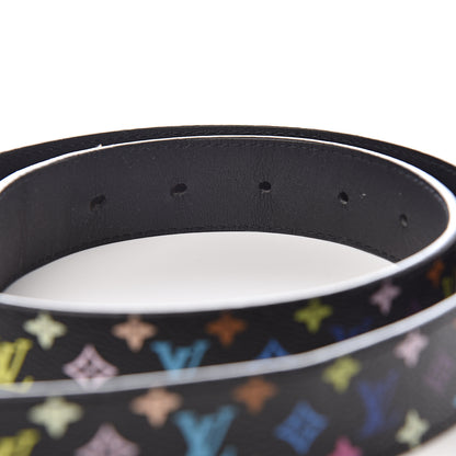 Louis Vuitton Monogram Multicolor LV Cut Reversible Belt 85 34 Black 5 of 7