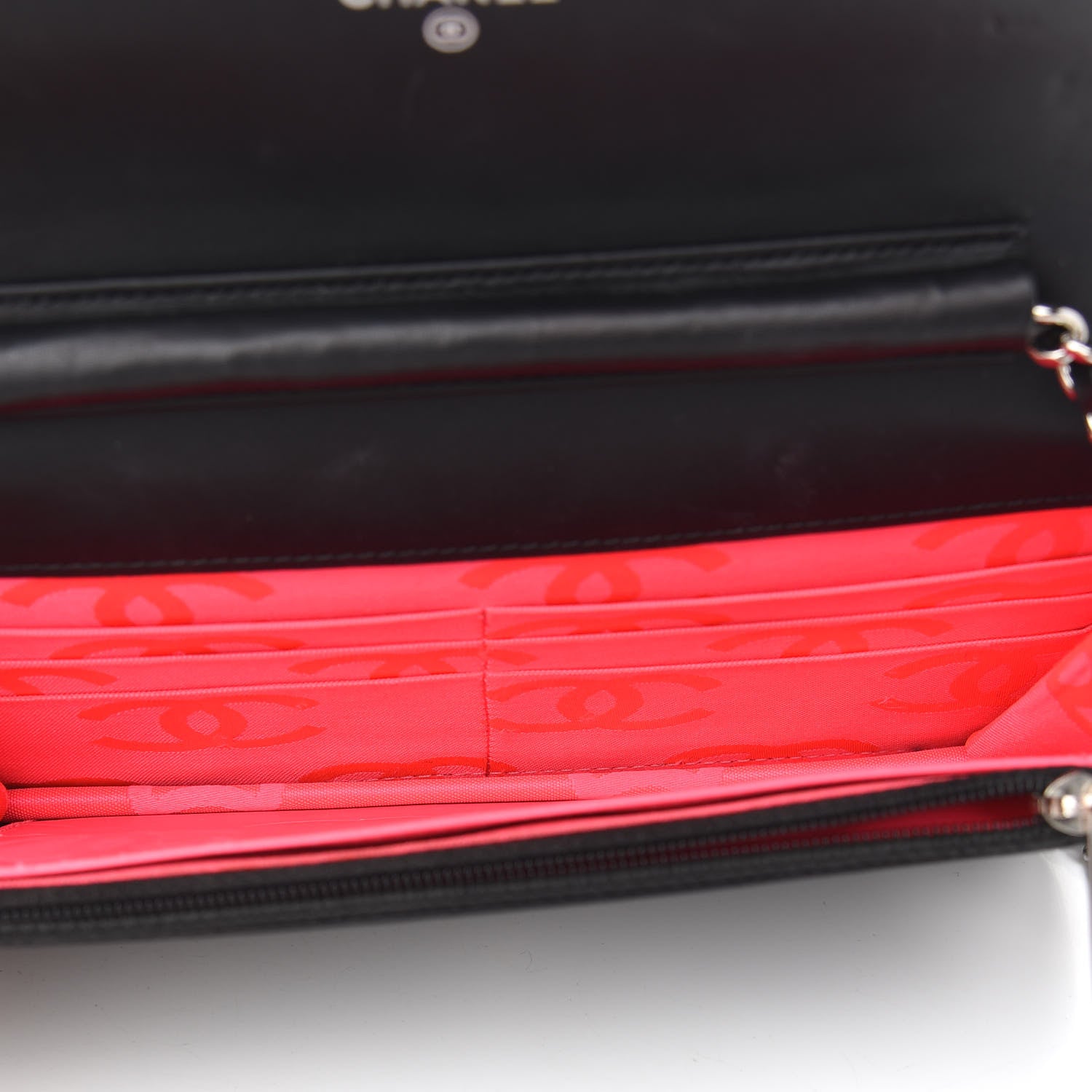 Chanel Calfskin Quilted Cambon Wallet On Chain WOC Black 5 of 11