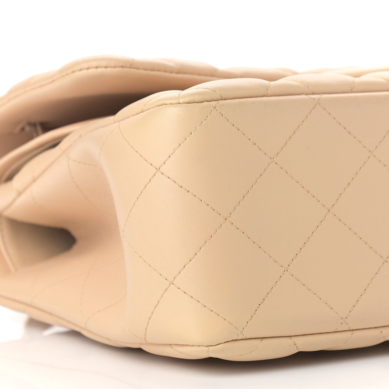 Chanel Lambskin Quilted Jumbo Double Flap Beige Clair 8 of 11
