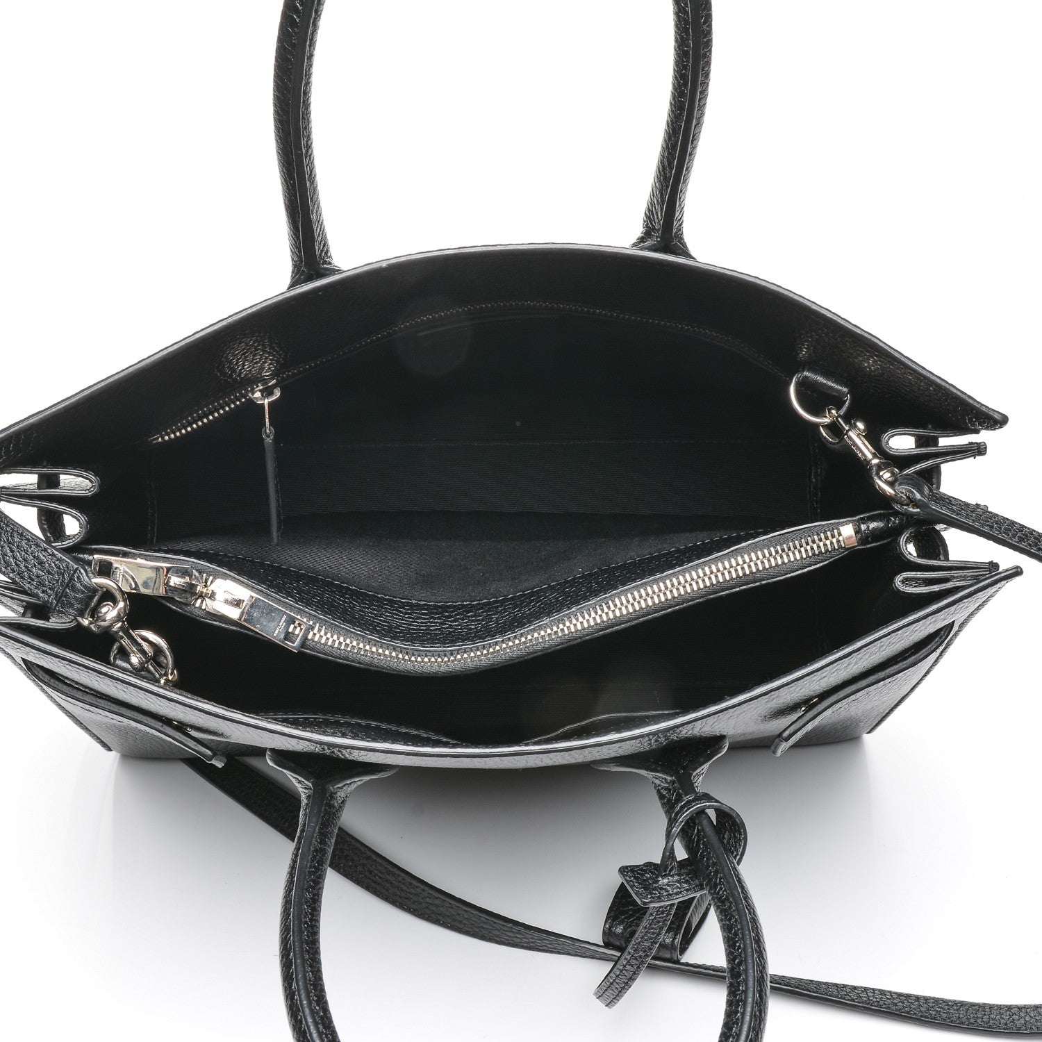 Saint Laurent Grained Calfskin Small Sac De Jour Black 5 of 7