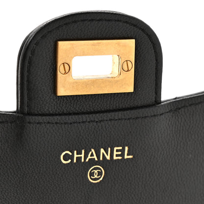 Chanel Aged Calfskin Quilted Reissue Compact Wallet Black 7 of 12