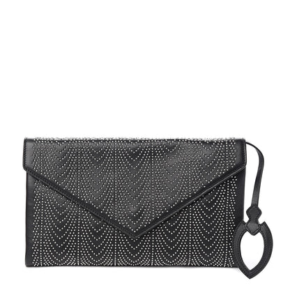 Alaia Calfskin Studded Envelope Clutch Black 1 of 9