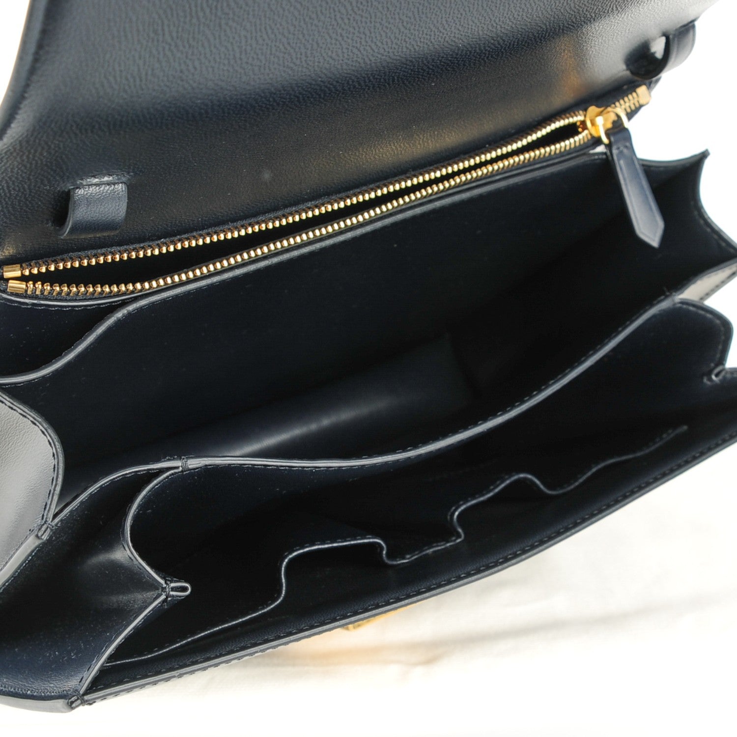 Celine Box Calfskin Medium Classic Box Flap Bag Navy Blue 5 of 7