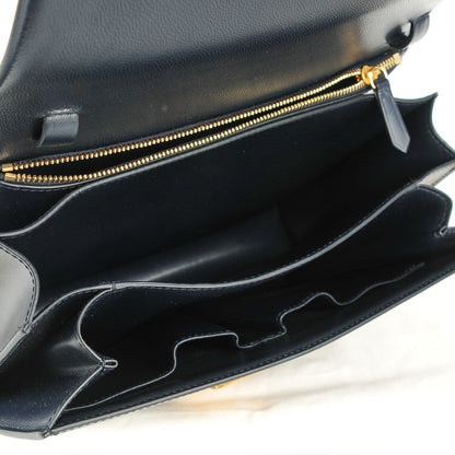 Celine Box Calfskin Medium Classic Box Flap Bag Navy Blue 5 of 7
