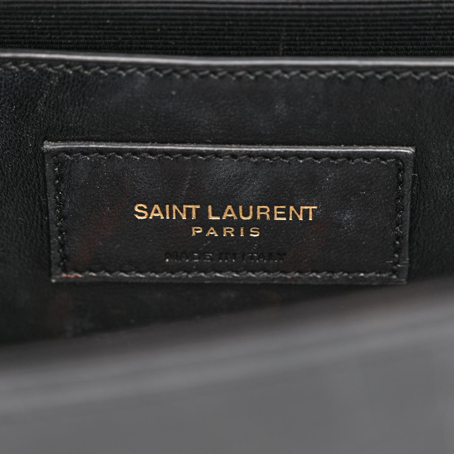 Saint Laurent Calfskin Crocodile Embossed Medium Classic Monogram Kate Tassel Satchel Black 6 of 13