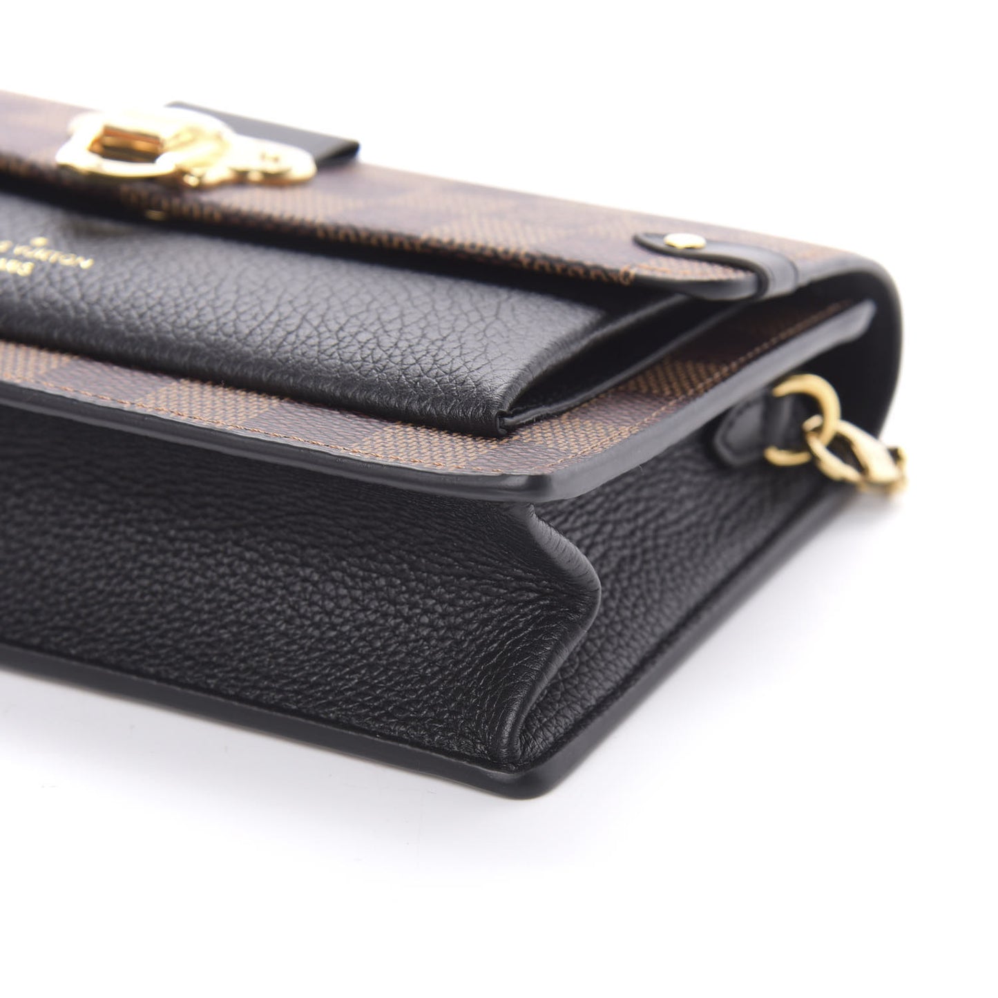 Damier Ebene Vavin Chain Wallet Black