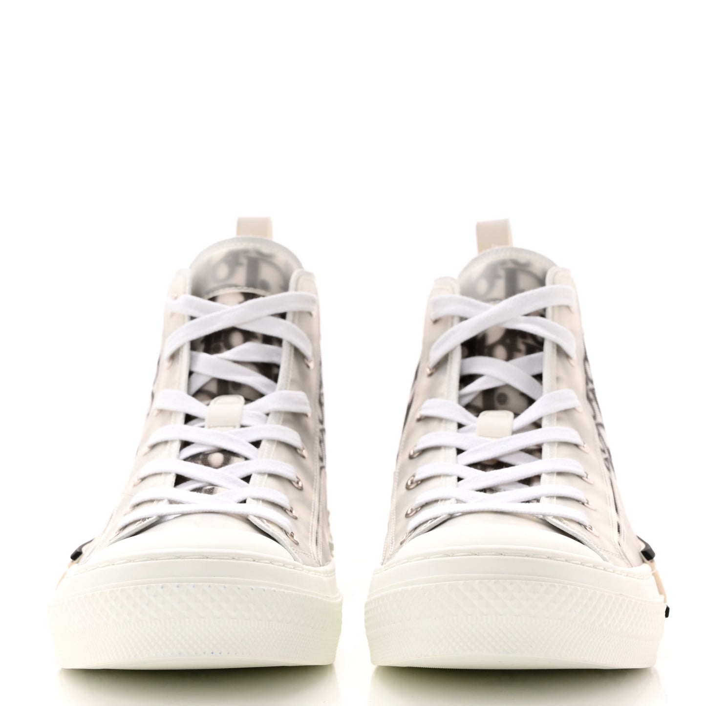 Technical Canvas Oblique B23 High Top Sneakers 40 White Black