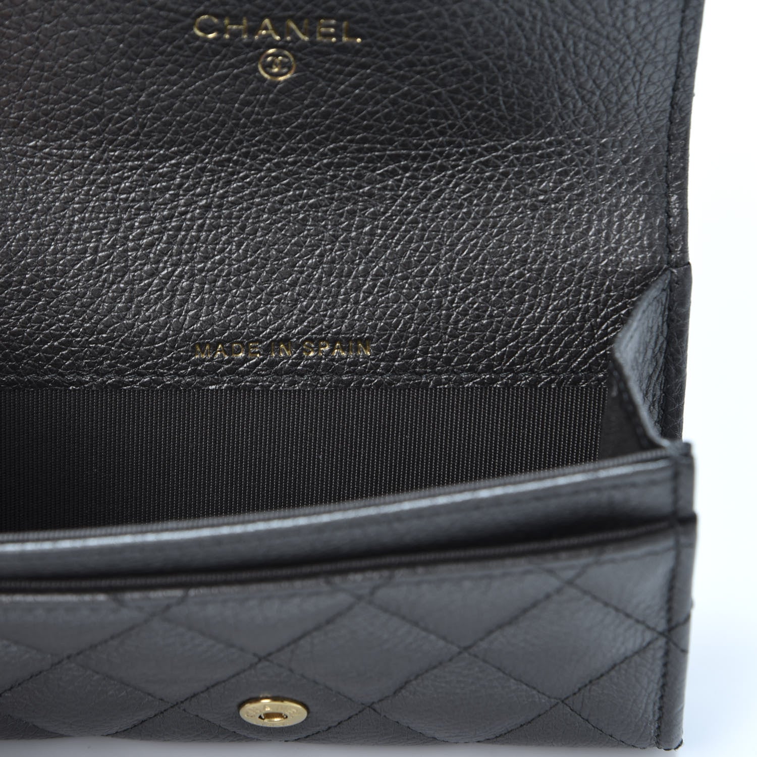 Chanel Metallic Calfskin Quilted Reissue Flap Card Holder Grey 8 of 10
