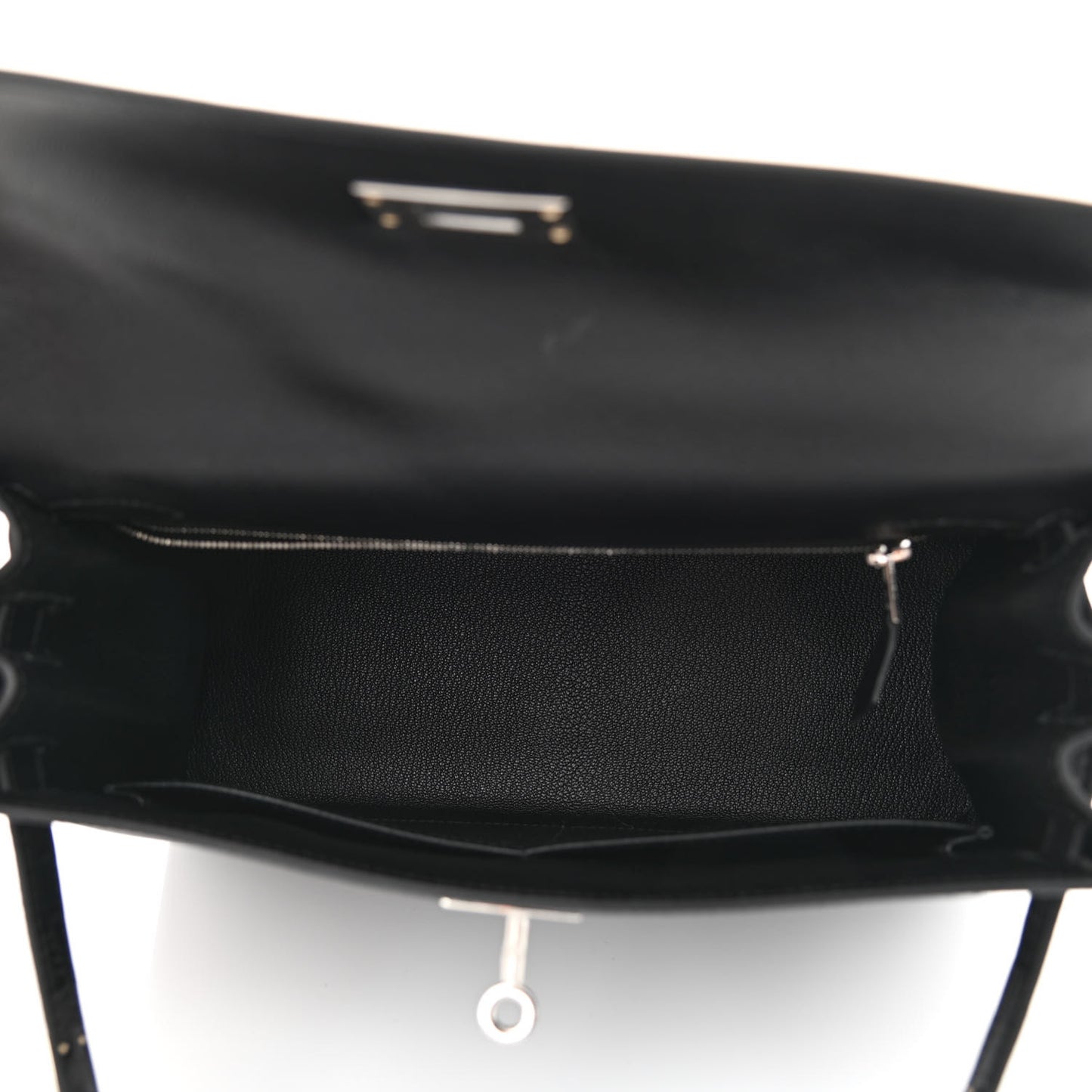 Madame Calfskin Shiny Niloticus Crocodile Kelly Sellier Touch 28 Black