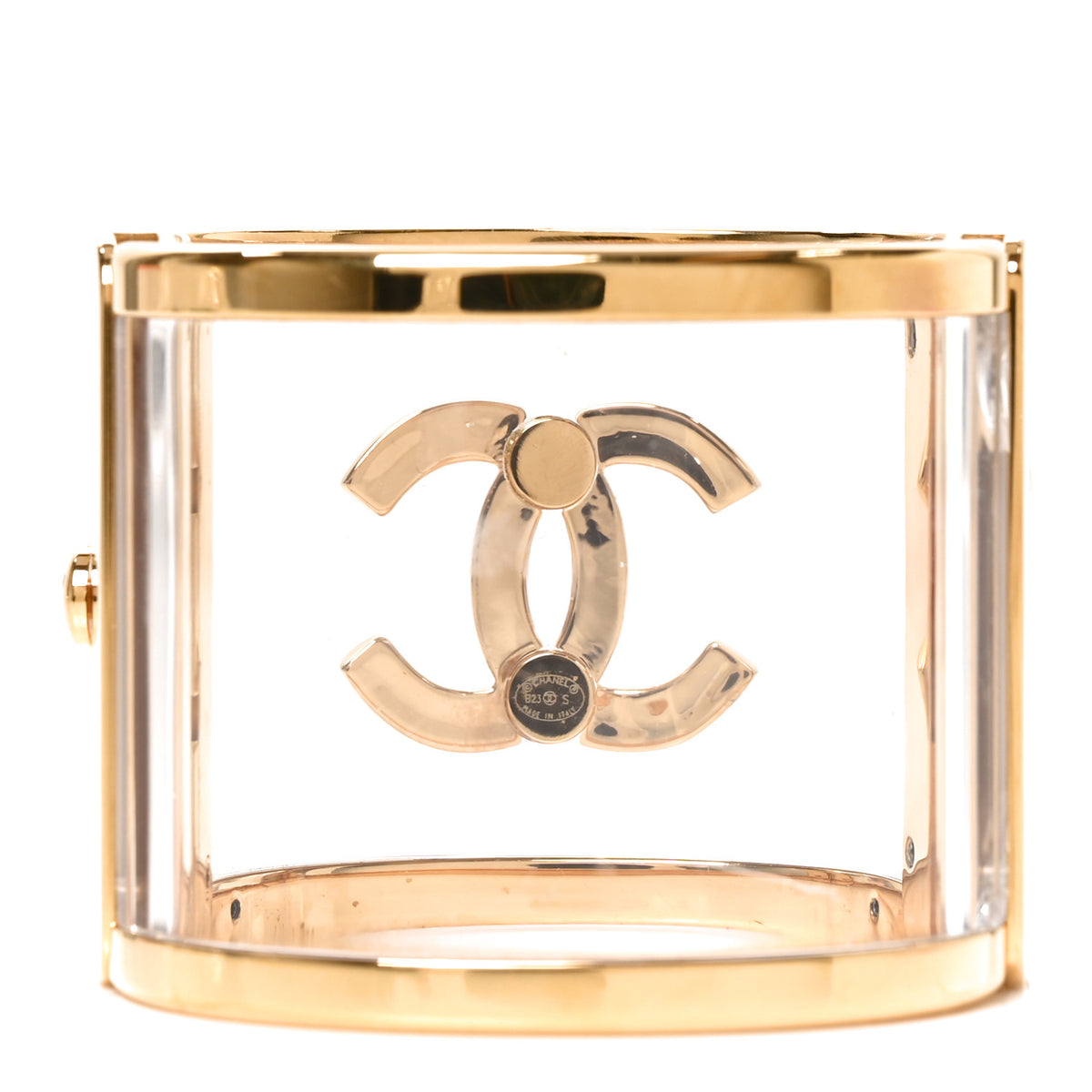 Chanel Resin CC Cuff Gold 3 of 4