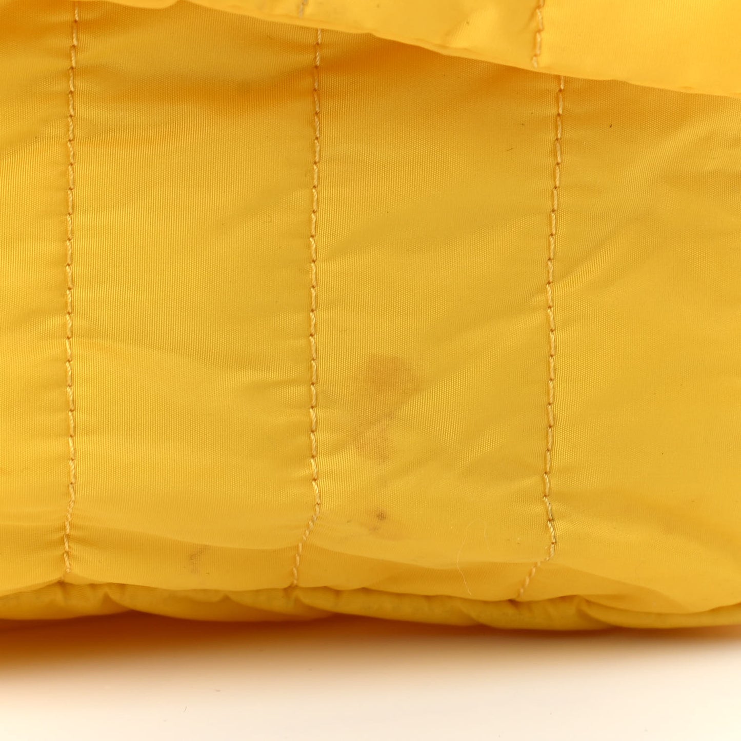 Nylon Vertical Quilted Jumbo Flap Yellow
