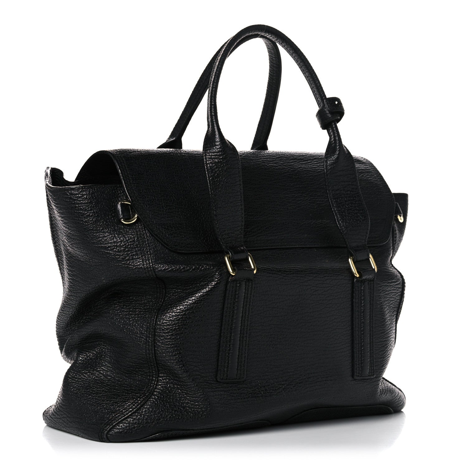 3.1 Phillip Lim Textured Calfskin Large Pashli Satchel Black 4 of 24