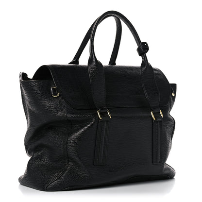 3.1 Phillip Lim Textured Calfskin Large Pashli Satchel Black 4 of 24
