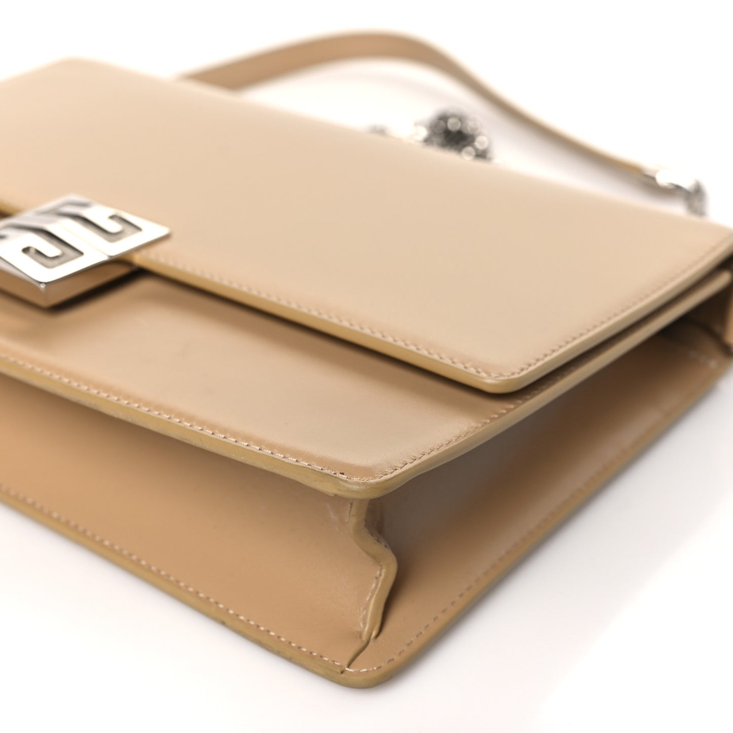 Box Calfskin Medium 4G Chain Shoulder Bag Beige Cappuccino