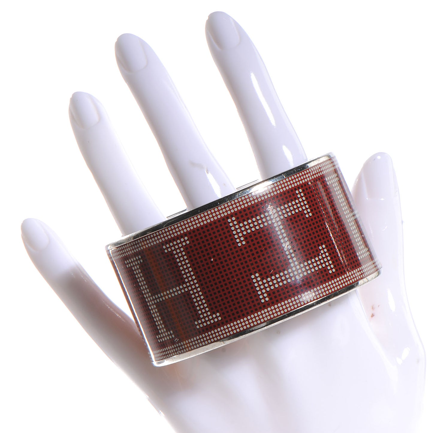 Enamel Printed Recherche H Extra Wide Bracelet 70