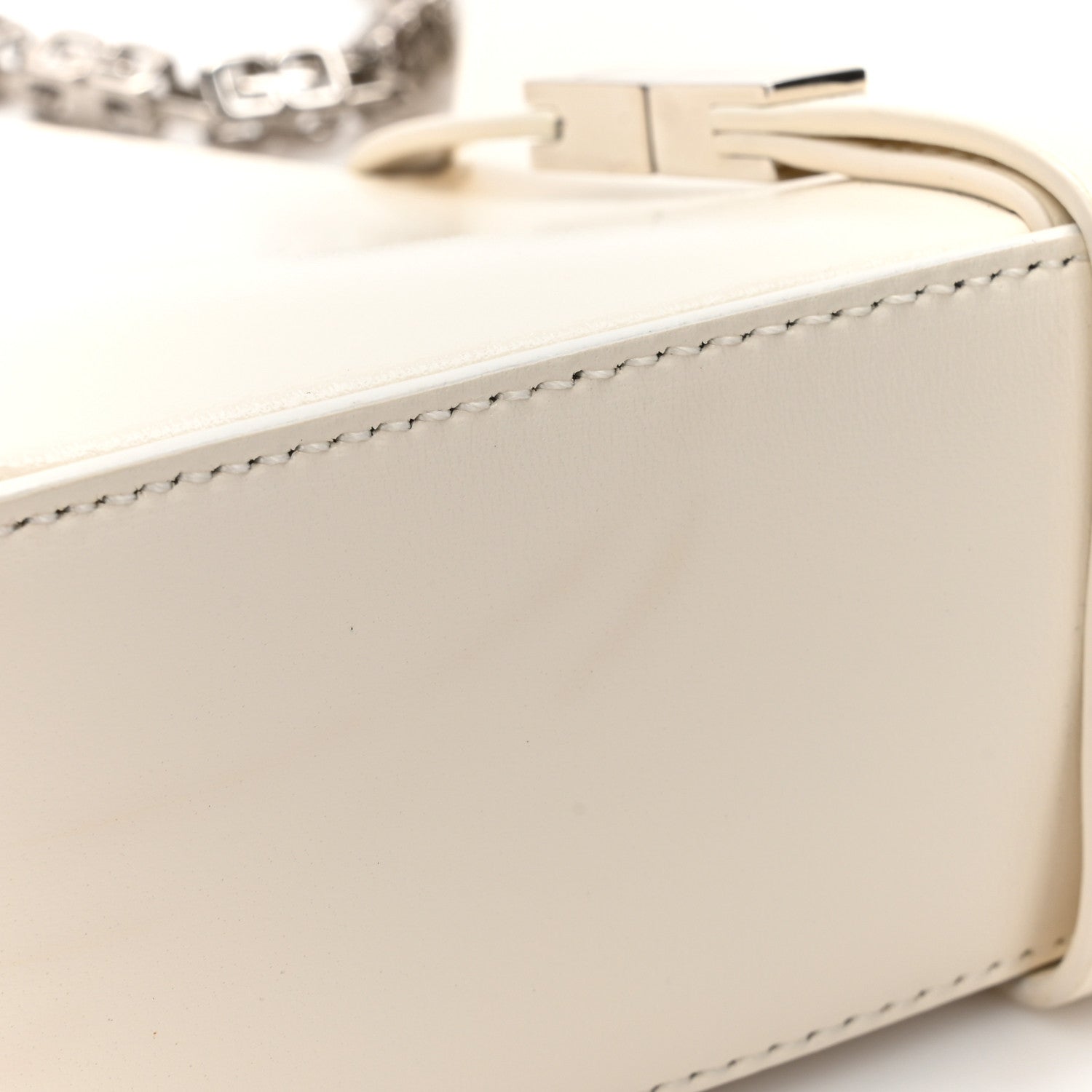 Givenchy Box Calfskin Mini Cut Out Shoulder Bag Ivory 11 of 14