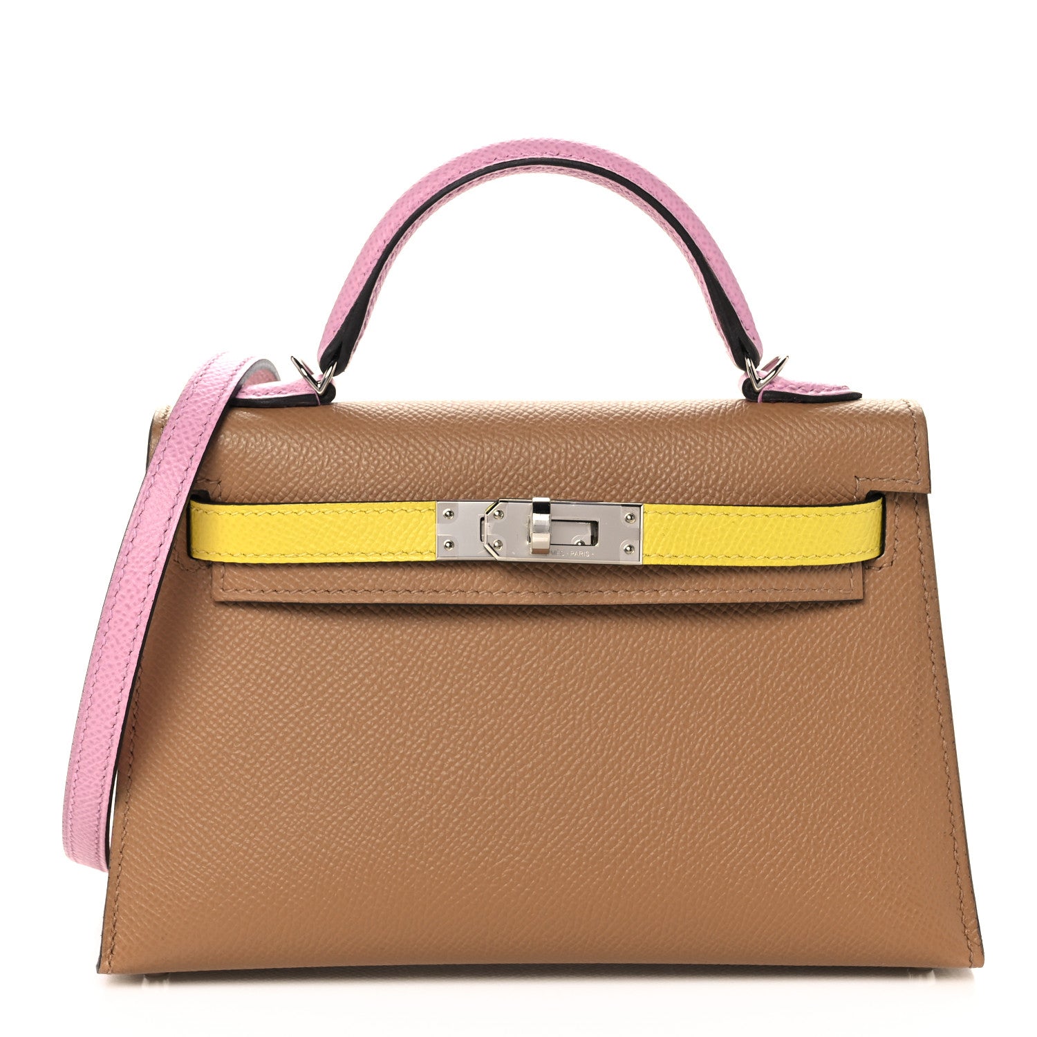 HERMES Epsom Mini Kelly Sellier 20 Chai Mauve Sylvestre Lime FASHIONPHILE