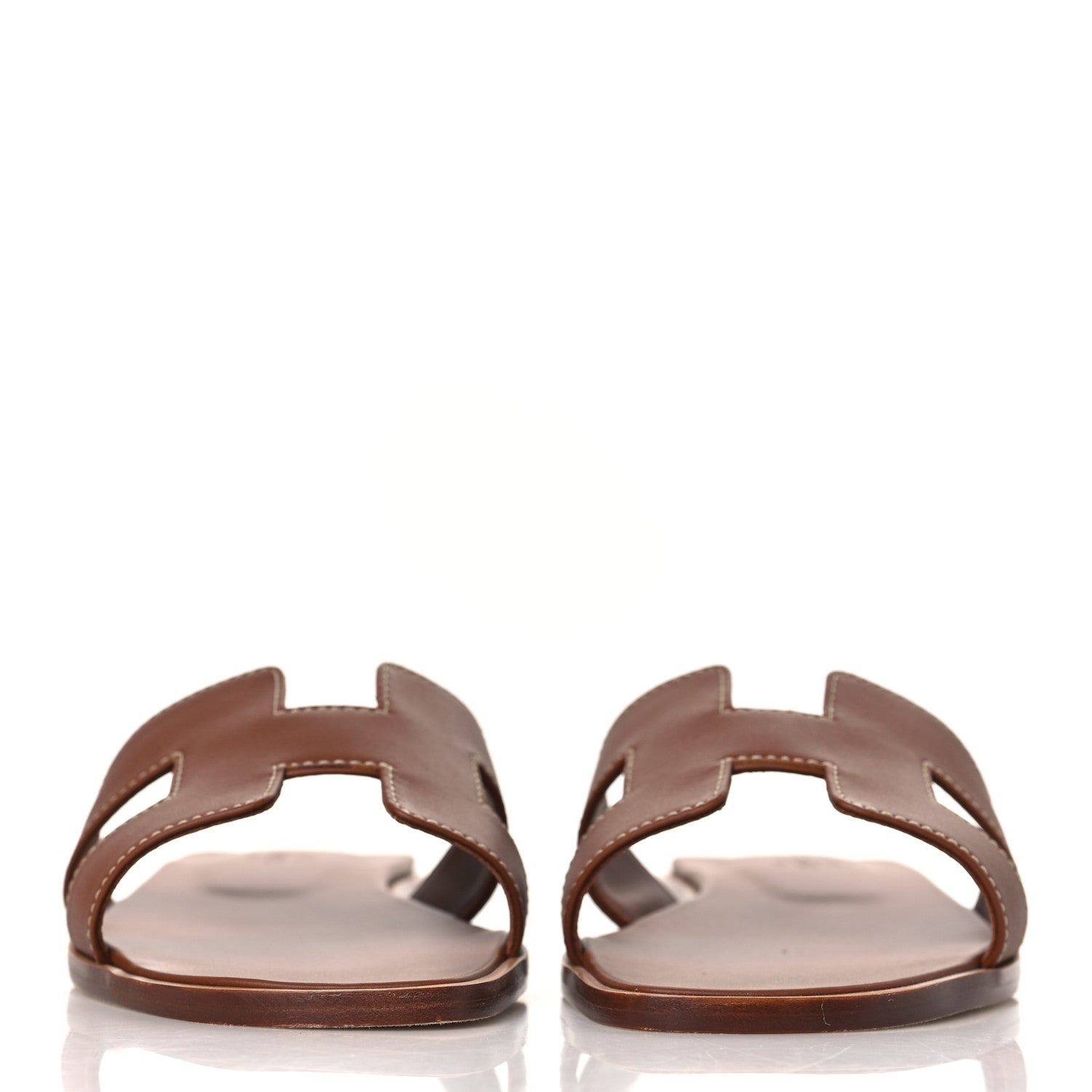 Hermes Box Calfskin Oran Sandals 36 Gold 2 of 9