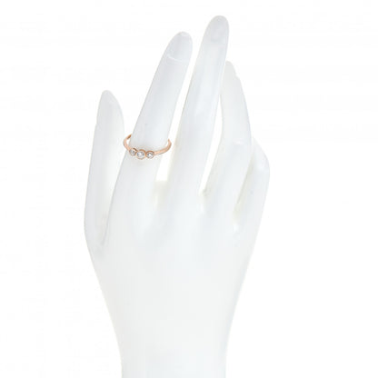 Tiffany 18K Rose Gold Diamond Three Stone Milgrain Ring 55 7.25 2 of 5