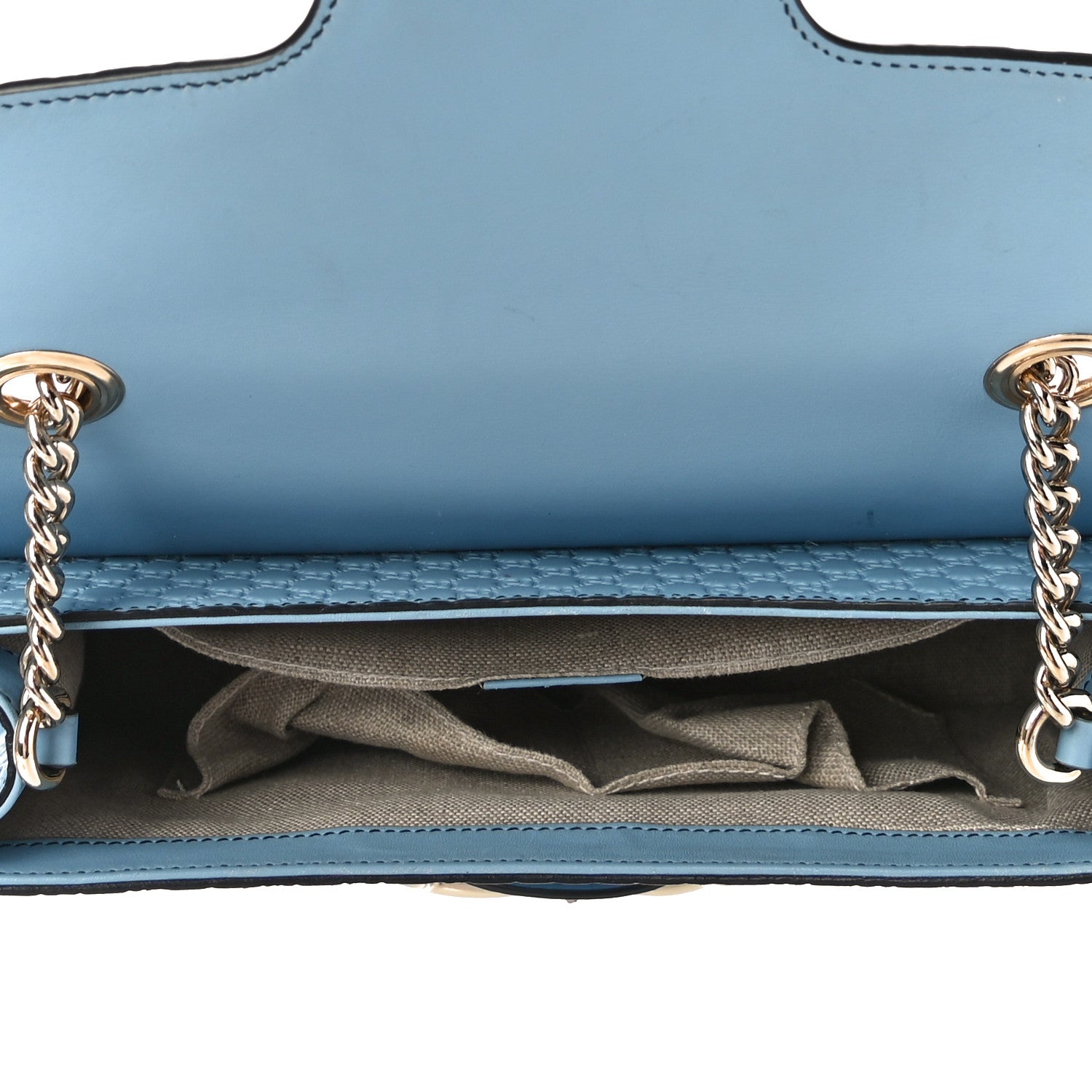 Gucci Microguccissima Medium Emily Chain Shoulder Bag Mineral Blue 5 of 11