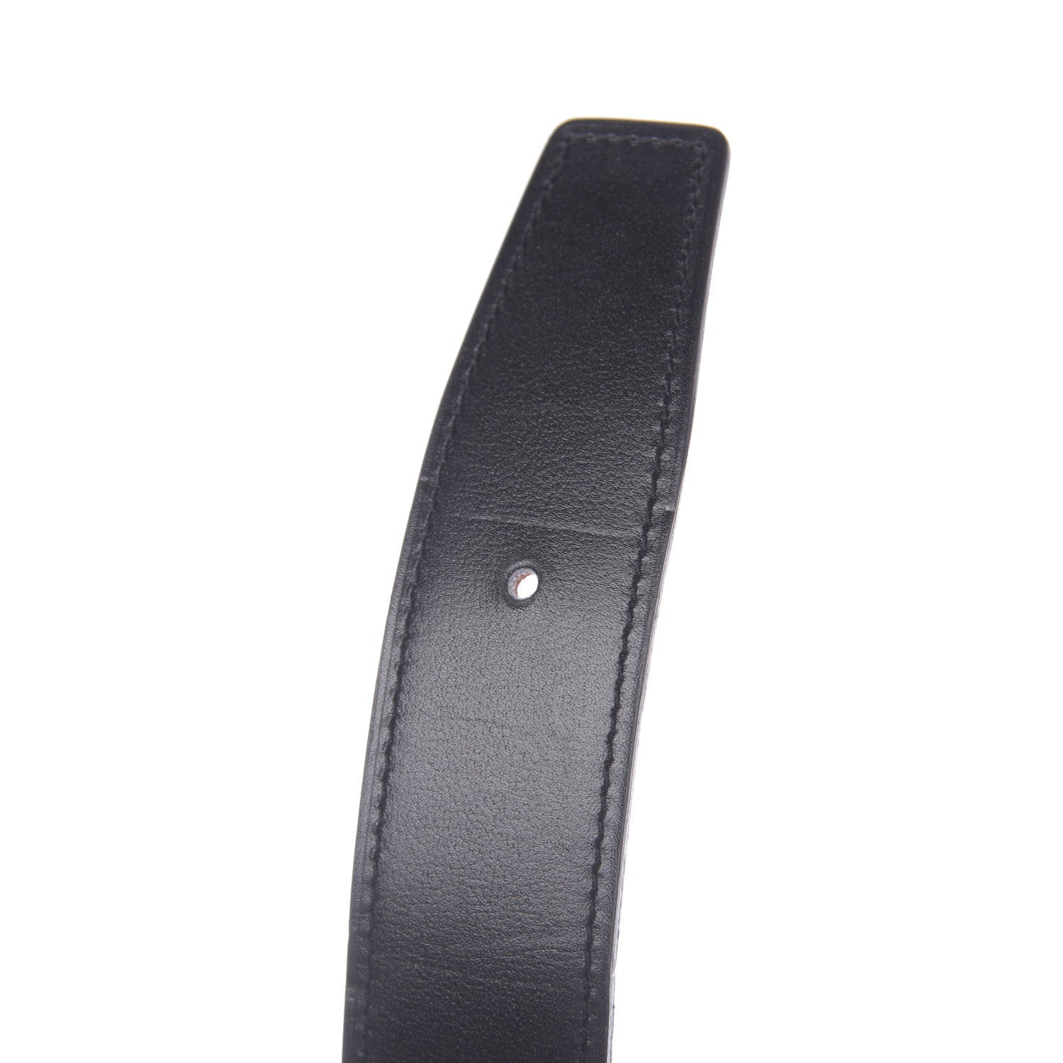 Hermes Box Togo 32mm Guilloche H Belt 85 Black Orange 4 of 11