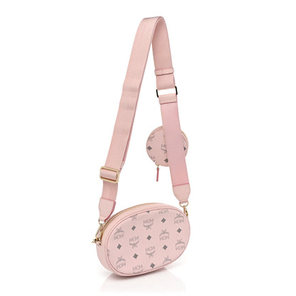 MCM Visetos Small Aren Multifunction Crossbody Pouch Powder Pink 3 of 10