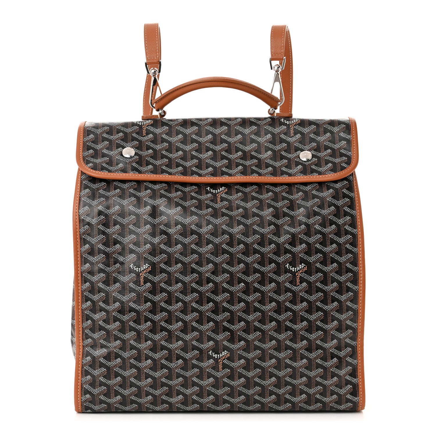 Goyard Goyardine Saint Leger Soft Briefcase Backpack Black Gold 1 of 9
