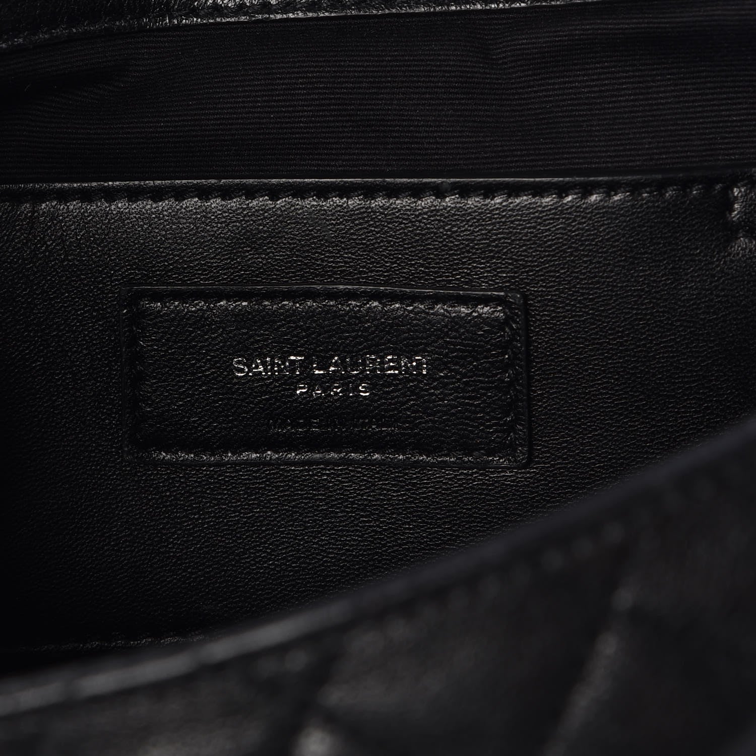Saint Laurent Sheepskin Tri-Quilt Monogram Medium College Bag Black 9 of 10