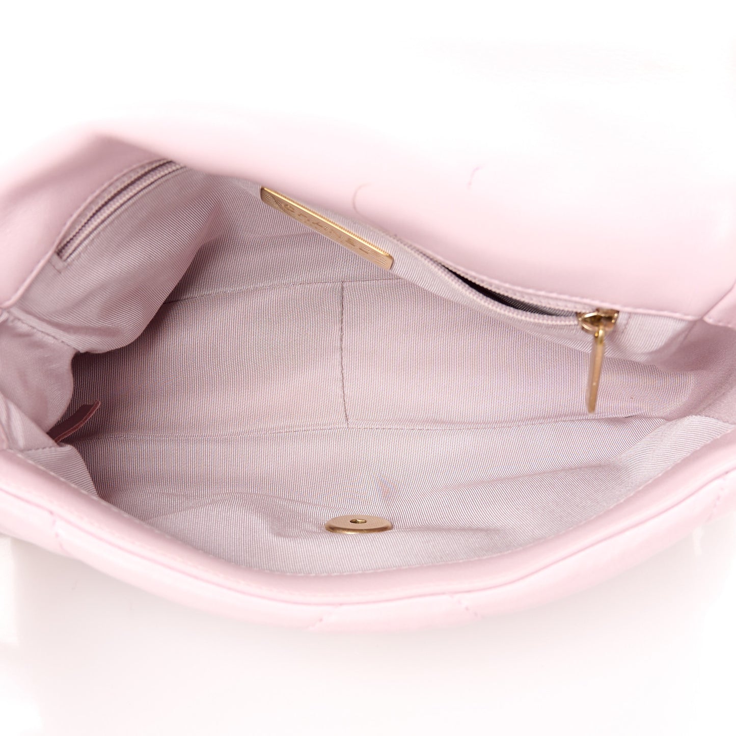 Goatskin Quilted Medium Chanel 19 Flap Light Pink