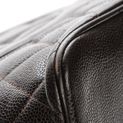 Chanel Caviar Quilted Medallion CC Tote Dark Brown 8 of 12