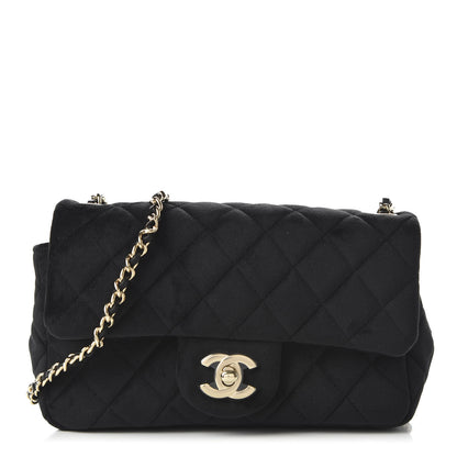 Chanel Velvet Quilted Mini Rectangular Pearl Crush Flap Black 1 of 11