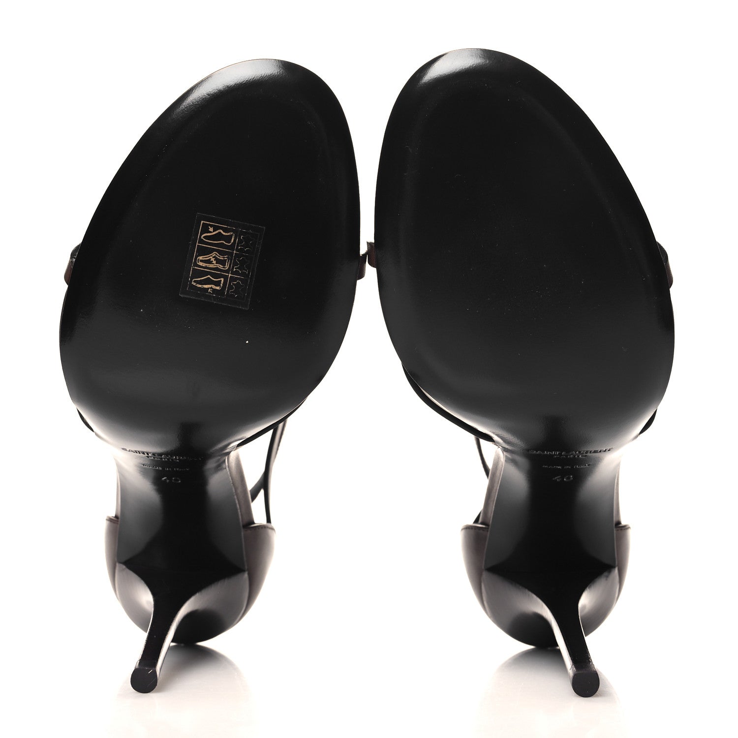 Saint Laurent Calfskin Cassandra 100 Sandals 40 Moro 6 of 10