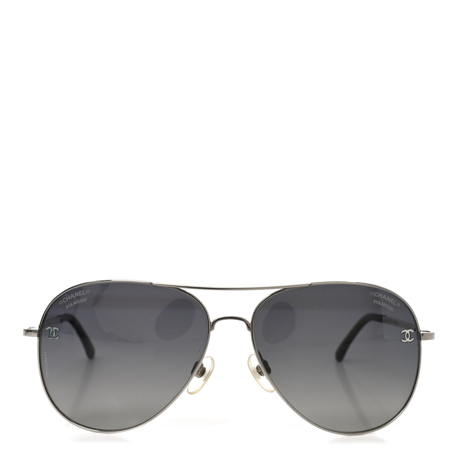 Chanel Aviator CC Sunglasses 4189-T-Q Black 2 of 6