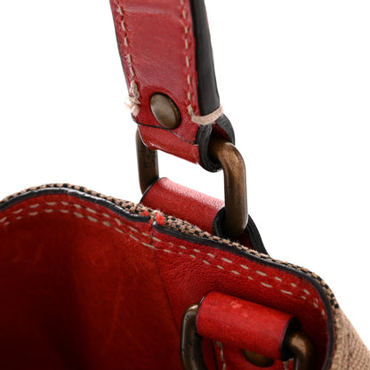 Burberry Canvas Mega Check Medium Susanna Hobo Cadmium Red 13 of 15