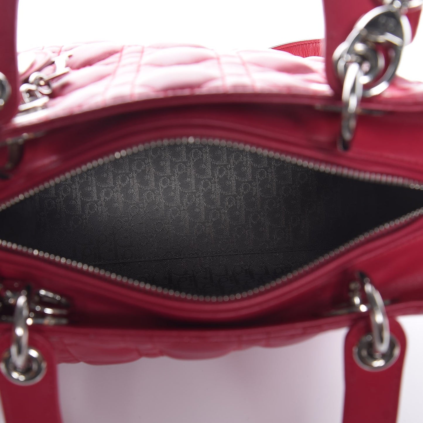 Lambskin Cannage Medium Lady Dior Pink