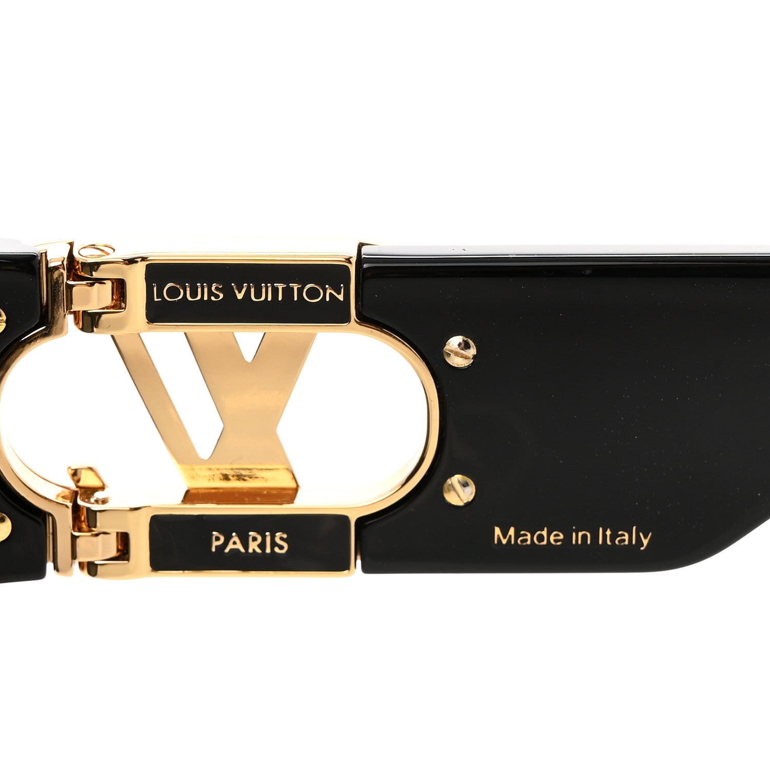Louis Vuitton Acetate LV Link Square Sunglasses Z1478E Black 6 of 7