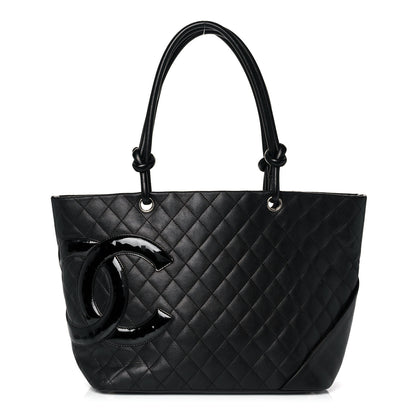 Chanel Calfskin Quilted Large Cambon Tote Black 1 of 11