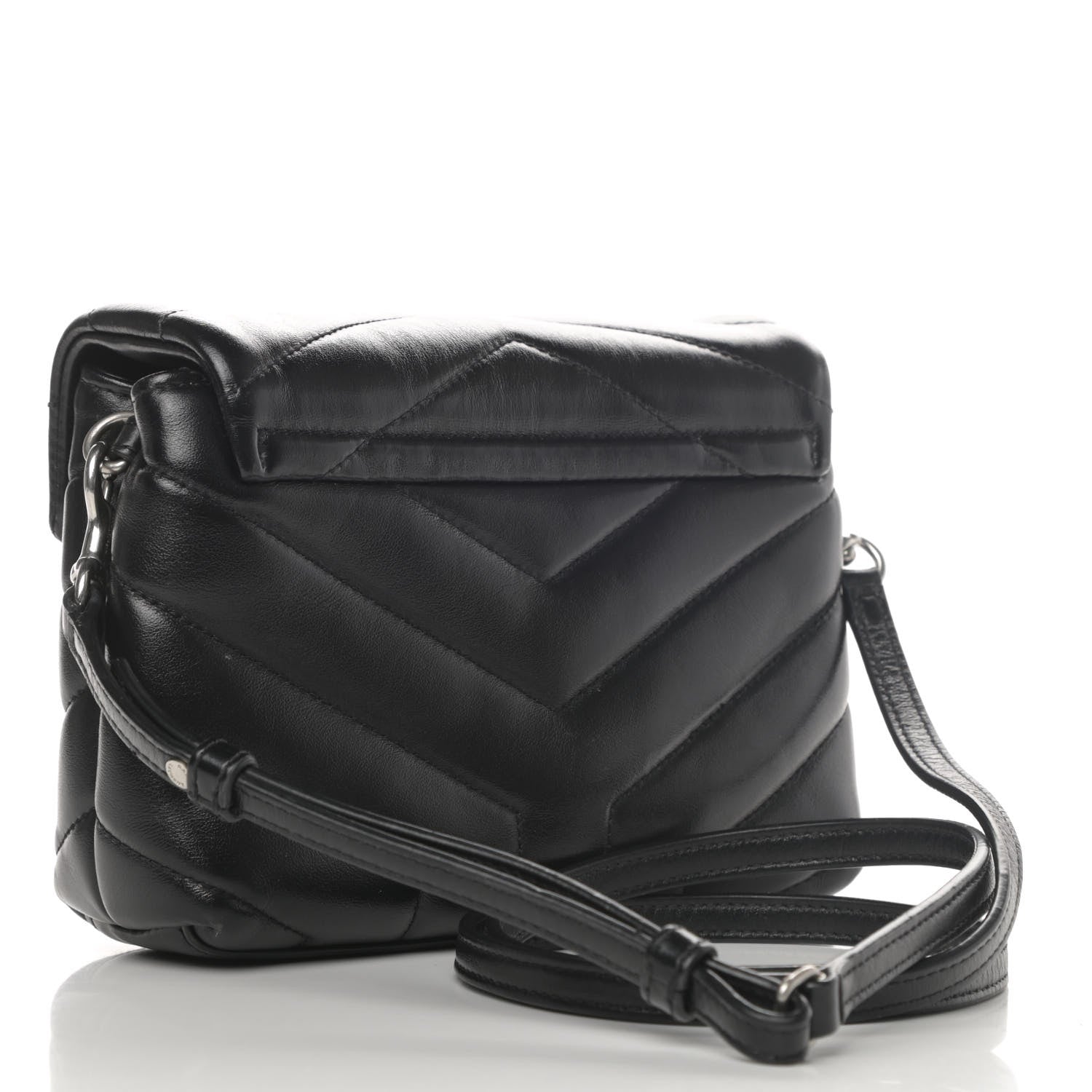 Saint Laurent Calfskin Y Quilted Monogram Toy Loulou Crossbody Bag Black 2 of 6
