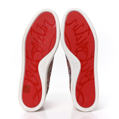 Christian Louboutin Bip Bip Glitter Mens Disco Ball Flat Sneakers 42 Rosette 6 of 8