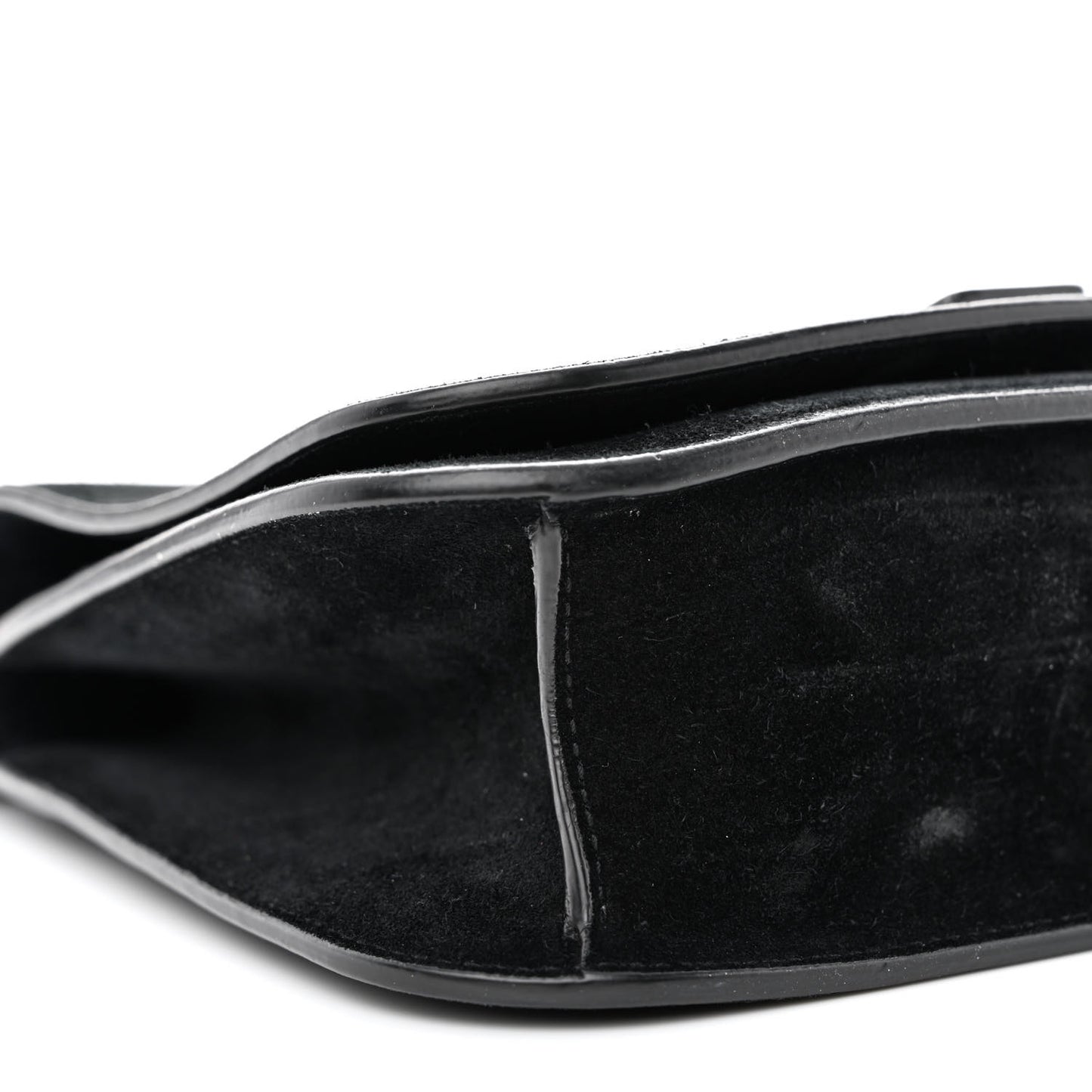 Suede Small Spontini Saddle Bag Black