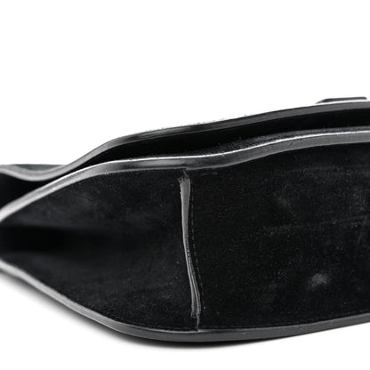 Saint Laurent Suede Small Spontini Saddle Bag Black 9 of 12