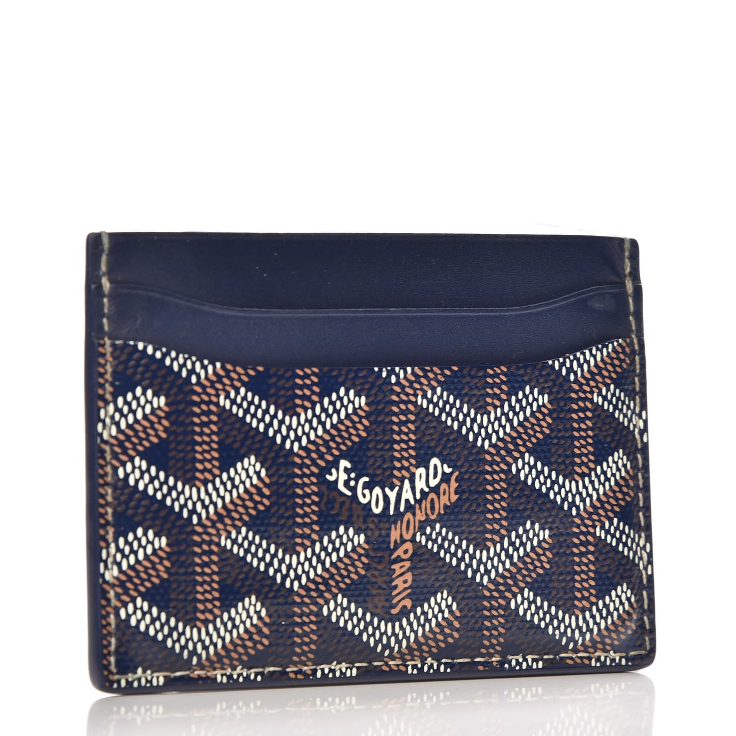 Goyardine Saint Sulpice Card Holder Navy