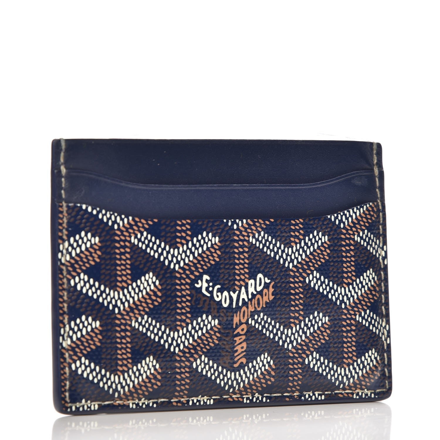Goyard Goyardine Saint Sulpice Card Holder Navy 3 of 7