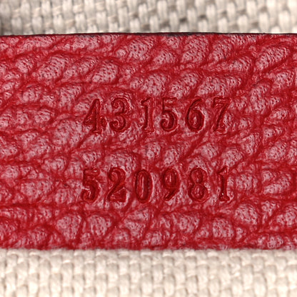Gucci Dollar Calfskin Bi-Color Small Soho Disco Bag New Rosette Hibiscus Red 6 of 12