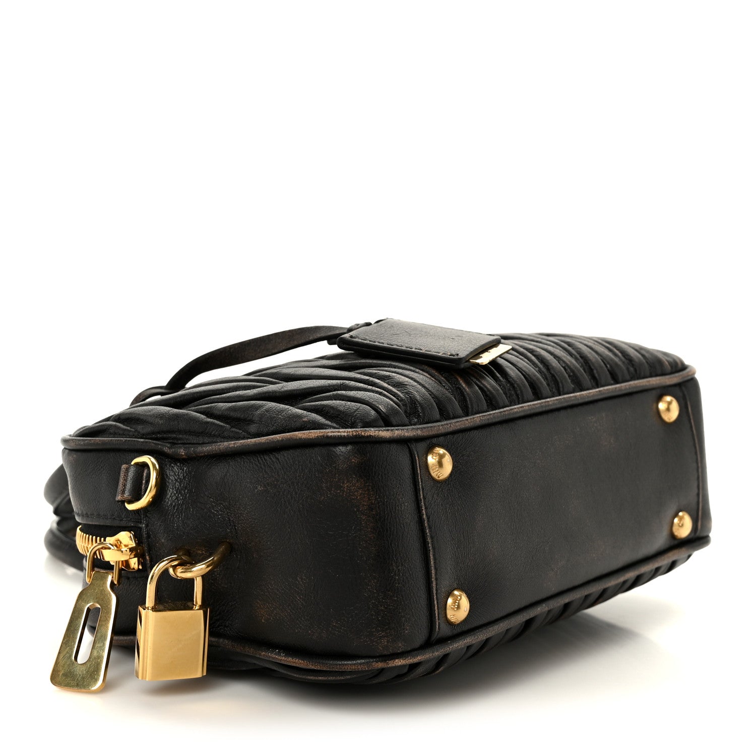 Miu Miu Nappa Matelasse Arcadie Top Handle Bag Sabbia Caffe 4 of 13