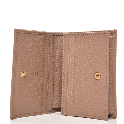 Gucci Pebbled Calfskin GG Marmont Card Case Porcelain Rose 5 of 8
