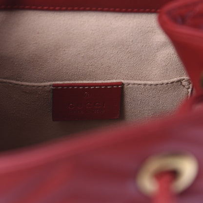 Gucci Calfskin Matelasse GG Marmont Flap Backpack Hibiscus Red 7 of 9