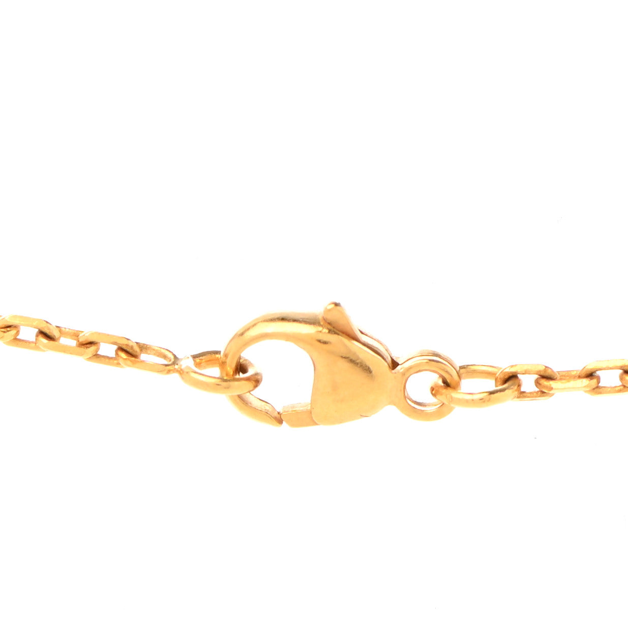 Lacquered Gold Mini Pop H Pendant Necklace White