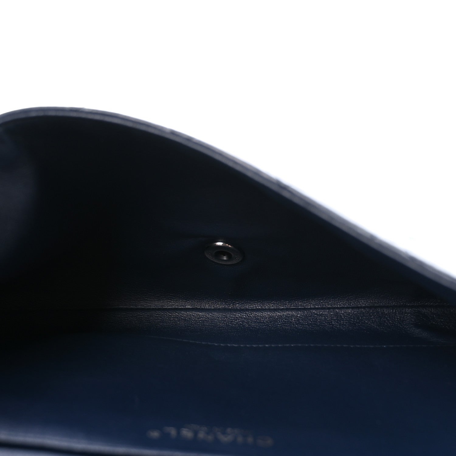 Chanel Lambskin Quilted Clutch with Chain Flap Navy 5 of 12