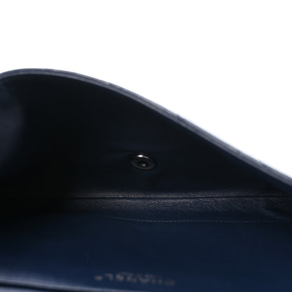 Chanel Lambskin Quilted Clutch with Chain Flap Navy 5 of 12